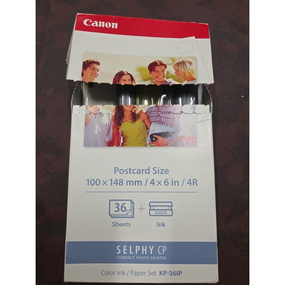 NEW - Open Box CANON SELPHY CP Postcard Size (4x6) Ink & Paper - KP-36IP
